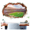 3D Stereo Bracked Wall uitzicht voetbal Field Wall Stickers Home Decor Wall Mural Poster Art Woonkamer Slaapkamer Kantoor Decor Wallpap9387642