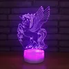 Acrilico 7 colori meditazione 3D LED Nightlight della camera da letto lampada soggiorno luci scrivania tavolo decorazione luce notturna