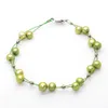 Natural Freshater Pearl Biżuteria Pearl Bransoletka 5-7mm Green Round Pearl Bransoletka dla Fashion Surprise Prezent