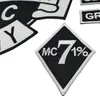 グレミウムドイツ刺繍パッチフルバックサイズパッチジャケットアイアンのバイカーベストロッカーパッチ202J