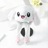 Seioum Plush Moving  Ears Hat Douyin Hand Pinching Ear To Move Vertical Ears Cap Kids Women Party Stage Performance Gifts