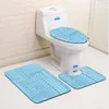 Tapis de bain et tapis de toilette à motif géométrique de mode moderne 3 pièces/ensemble paillasson de salle de bain tapis de sol antidérapants