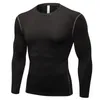 Män Kortärmad Fitness Basket Running Sport T Shirt Termisk Muskel Bodybuilding Gym Kompression Tights Jersey Jacket Tops