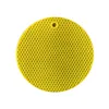 Hot sell Round Silicone Non-Slip Heat Resistant Pot Table Mats Holder Coaster Cushion Placemat Pot Table Mat Silicone Placemat lin4506