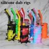 Hookah Siliconen Barrel Rig Mini Dab Jar Bongs Waterpijp Siliciumolie Drum Rigs Nectar