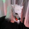 Halloween Party Monster Kopfbedeckung Maske Scary Wolf Kopf Vollgesichts Horror Maskerade Masken Halloween Horror Cosplay Maske