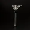 Glass Male Slides and Female Stem Slide Funnel style with black rubber simple downstem for Smoking Glass Bongs Oil Rigs Water Pipe