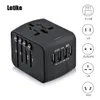 Letike Travel Adapter 국제 범용 전원 어댑터 3.4A 4 USB 전세계 벽 충전기 (영국 / 유럽 / 호주 / 아시아 용)