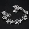 2019 New Arrival Hairpins Feis Whole Long Style Crystal Diamond Flower And Leaf Bride Hair Decoration Wedding Accesso2119130