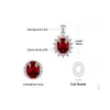 Jewelrypalace Kate Prenses Diana 2 5ct Doğal Garnet Halo Kolye Pure Orijinal 925 Sterling Şerit Takı Kadınlar Moda S182080