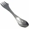 3 i 1 rostfritt stål gaffel spoon spork bestick utensil combo multifunktionella kök utomhus picknick verktyg lx3489