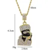 Bling Hip Hop Gioielli Uomo Donna Collana Cartoon Catene d'oro in acciaio inossidabile da 24 pollici per collana da uomo2799247