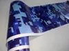 2018 Digital Blue Camuflage Vinyl para Wrap Wrap Camo Styling Cobertura de películas con liberación de aire / Burbuja Tamaño libre 5x (32FT / 67FT / 98FT)
