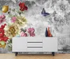 Personalizado Home Decor Fundo Wallpapers para parede Foto Criativa Mural de parede flores 3D Wallpaper