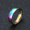 Bulk lots 100pcs Mix lot GOLD SILVER BLACK RAINBOW 6mm Stainless Steel Wedding Rings Simple Band Engagement Rings Unisex 158g