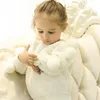 Baby flicka tröja höst vinter spädbarn toddler kläder stickade underbara ull bollar toppar barn tröjor pullover prinsessan eleganta tjejer kläder