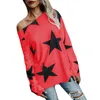 Star T-Shirt Langarm Sommer Herbst Casual Damen T-Shirts Hohe Qualität Plus Size T-Shirt weiblich