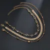 Bohemian Crystal Anklet Set Beads Moon Star Gold Gold Multilayer Slerelet Coled For Women Party Summer Beach Jewelry Jewelry Leg 5827724