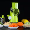 Yotop Green Vegetable Mandoline Slicer Potato Julienne Carrot Cutter Cheath Round en acier inoxydable Blades Kitchen Tool4347178