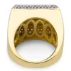 Hip Hop Herren Schmuck Ringe Luxus Designer Mode Gold Überzogene Euro ausgegeben Full CZ Diamant Fingerring Bling Cubic Zirkon Liebe Ring Hochzeit