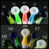 Hot Selling Luminous Glass Oil Burner Pipe Glow In The Dark Smoking Pipes Scorpion Desgin Tobacco Pipe 10 Colors Glass Spoon Pipes