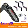 S8 3.1A Port USB Fast Car Charger Wireless Bluetooth Car MP3 Player FM Transmitter Handsfree Support