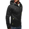 2018 Nya Höst Fleece Hoodies Men Fashion Solida Sweatshirts Zipper Cardigan Bomull Sportkläder Slim Fit Mäns Tracksuit 3XL