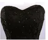 NOWY PRZYJRÓŻNIK ELEGANT KOBIETA KRÓTKA SUKIENKA PROMOWA BLACKA UPOWA Księżniczka Sweetheart Freading Fashion Women Black Promowa sukienka 4363891