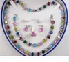 Multicolor-Zircon-Link-Bracelet-Earrings-Ring-Necklace-Set-No-box-AAAR Multicolor-Zircon-Link-Bracelet-Earrings-Ring-Necklace-Set-