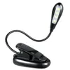 Gadget Flessibile Portatile 4 LED Clip-on Clip Leggio per libri Lampada per libri Sala lettura Camera da letto per Kindle Laptop PC SPEDIZIONE VELOCE di alta qualità