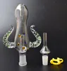 Version 5.0 Nectar Collector Set Octopus Design 14mm Nectar Collecter Kit with Titanium Tip Nail Quartz Tip mini Glass Water Pipes Bong