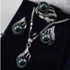 Ensemble de bijoux pour femmes, 7 Styles, Jade vert/coquille, collier de perles, boucles d'oreilles, ensemble de bagues