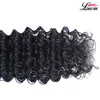 Brazilian Deep Wave Hair With Closure Wholesale Unprocessed Human Hair Extension 3/4 Bundles Deep Wave Virgin Hair With Closure