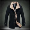 Ny ullrock herrkläder lång sektion ungdom nizi jacka vinter blusa maskulina inverno abrigos hombre invierno hombre