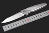 ハイエンドフリッパー折りたたみナイフM390サテンブレードTC4チタン合金ハンドルボールベアリング高速オープニングEDCポケットナイフ