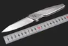 High End Flipper Folding Knife M390 Satin Blade TC4 Titanium Alloy Handle Ball Bearing Fast Opening EDC Pocket Knives