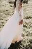 2020 Beach Wedding Dresses Long Sleeves Floor Length Summer Boho Bridal Gowns Hippie Lace Appliques Bohemian A-Line Wedding Dress