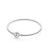 Dropshipping Silber Farbe Armreif Armbänder Fit Charm Perlen für Pandora Frauen Mädchen Weihnachten Geburtstag Geschenke BR011
