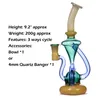 Hookah bong Dab Rig Wax Water Bong Heady Klein Recycler Bongs quartzo banger bubbler ciclone copo de vidro DabRigs