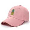 Wholesale-VORON men women Pineapple Dad Hat Baseball Cap Polo Style Unconstructed Fashion Unisex Dad cap hats