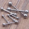 Hele Tong Barbell Ring Roestvrij Staal 70 Stuks Lot Mix 7 Maten Body Piercing Sieraden Tong Ring8364228