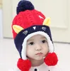 暖かい漫画動物猫の耳の帽子ニット豪華な赤ちゃんの耳模様ベイインキッズ幼児の帽子かわいいビーチの少年の女の子の卸売