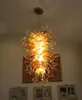 Lampy genialna dekoracja ciepłe światła LED ręcznie dmuchane szklane żyrandole oświetlenie nowoczesny duży kryształowy żyrandol do salonu