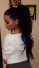 wet wavy women ponnytail Natural color virgin human hair ponytail extensions drawstring ponytails for black women 160g