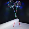 Bobo Ball LED Line With Stick Wave Ball 3M String Balloon Light Up For Christmas Halloween Wedding Birthday Home Wedding Party Decoration