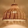 ручной плетеный подвесного светильник ручной вязки подвеска свет естественных плетеный материал освещение ресторан домашней столовой отель