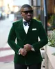 Kostium Homme 2018 Dżentelmen Garnitur Mężczyźni Custom Made Terno Slim Fit Double Breasted Blazer Green Wedding Groom Tuxedo Mens Velvet Prom Suit