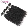 Mongoolse kinky krullend menselijk haar weven 4 bundels met 4x4 kanten sluiting en 13x4 kanten frontale bundels goedkope hair extensions wholesa4249591