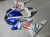 Kit de 7 carénages cadeaux pour YAMAHA R1 1998 1999 carénages blanc bleu YZF R1 98 99 FF36