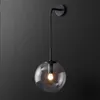 북유럽 현대 LED 벽 램프 유리 공 미국 복고풍 벽 빛 sconce wandlamp aplique mule